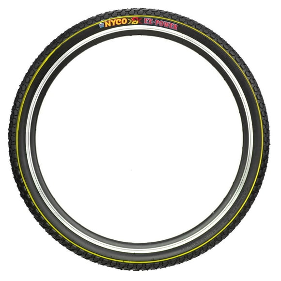 Llanta para bicicleta R26 x2.125 Heavy amarilla negro