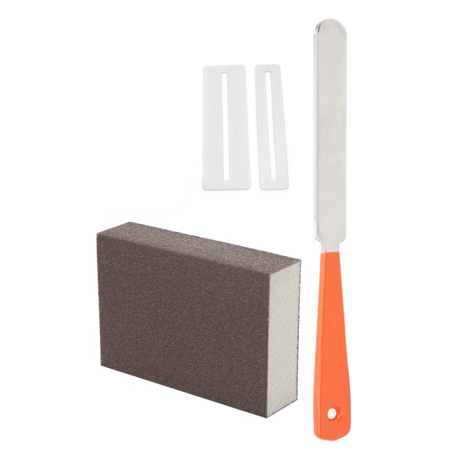 Guitar Fret Crowning File Tool, Professional Durable Guitar File Grinding And Polishing For Guitar Repair For Guitar Maintain File + Gasket + Polishing Sponge Block M02082