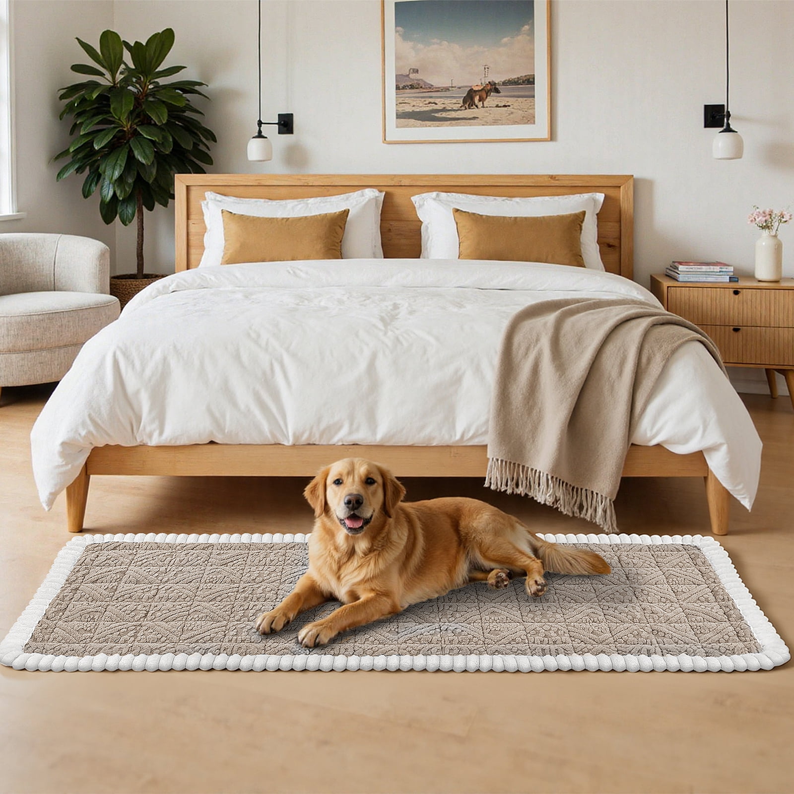 Vaukki 27.6"×59" Geometric Jacquard Sofa Slipcover,Non-Slip Washable Pet Friendly Couch Cover Furniture Cushion Protector for Dogs Cats,Coffee