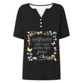 thumbnail image 2 of VNKIDY Womens Vintage Dolly Shirt Short Sleeve V Neck Country Legend Parton Memorial Graphic Tees Casual Country Music Festivals Comfort Fit Fall Tops For Women,Size M, 2 of 7