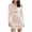Rose Gold, variant on Lovzfmll Women's Casual Dress Round Neck Long Sleeve One Shoulder Long Dress Rose Gold, L