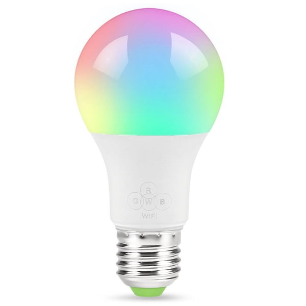 Wireless WiFi Smart RGB Light Bulb LED E27 Lamp For Google Home APP Control USA 