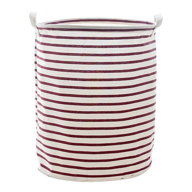 Children's Toys Cotton Linen Storage Bucket With Layer Inside Foldable Clothes Storage Bucket Baby Clothes Storage Bags