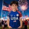 thumbnail image 2 of Gubotare Toddler Patriots Shirt Boys 4th of July Shirts Patriotic American Flag T-Shirts for Toddler Girls Kids Memorial Day Usa Tees 8T 9T, Blue, 2 of 3