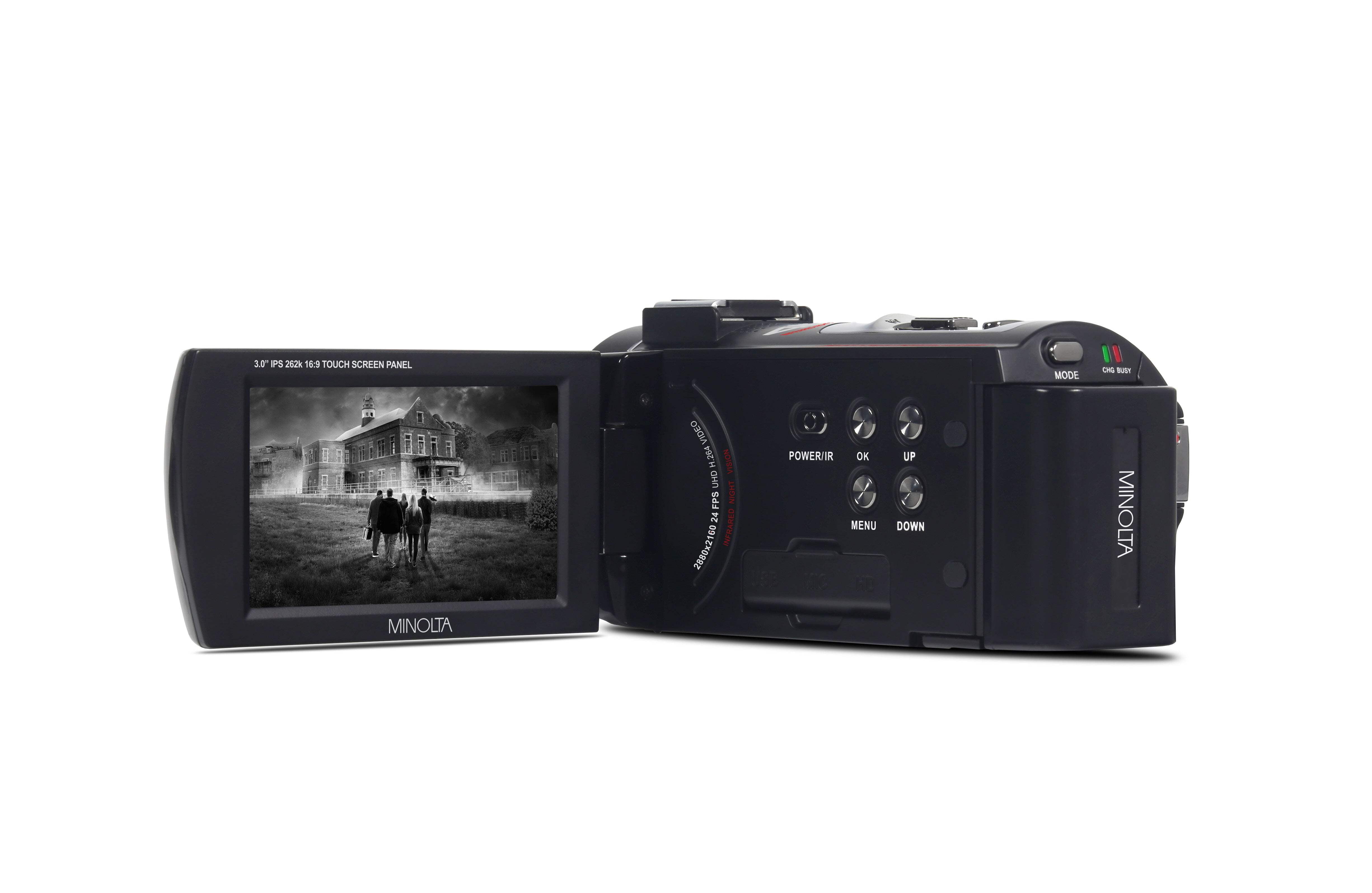 Minolta MN4K25NV 4K Ultra HD 30 MP Night Vision Camcorder (Black)