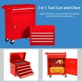 thumbnail image 5 of POWANLI Detachable 5-Drawer Rolling Tool Chest with Bottom Cabinet and One Adjustable Shelf/Locking System for Garage Workshop Warehouse Repair Shop, 5 of 8