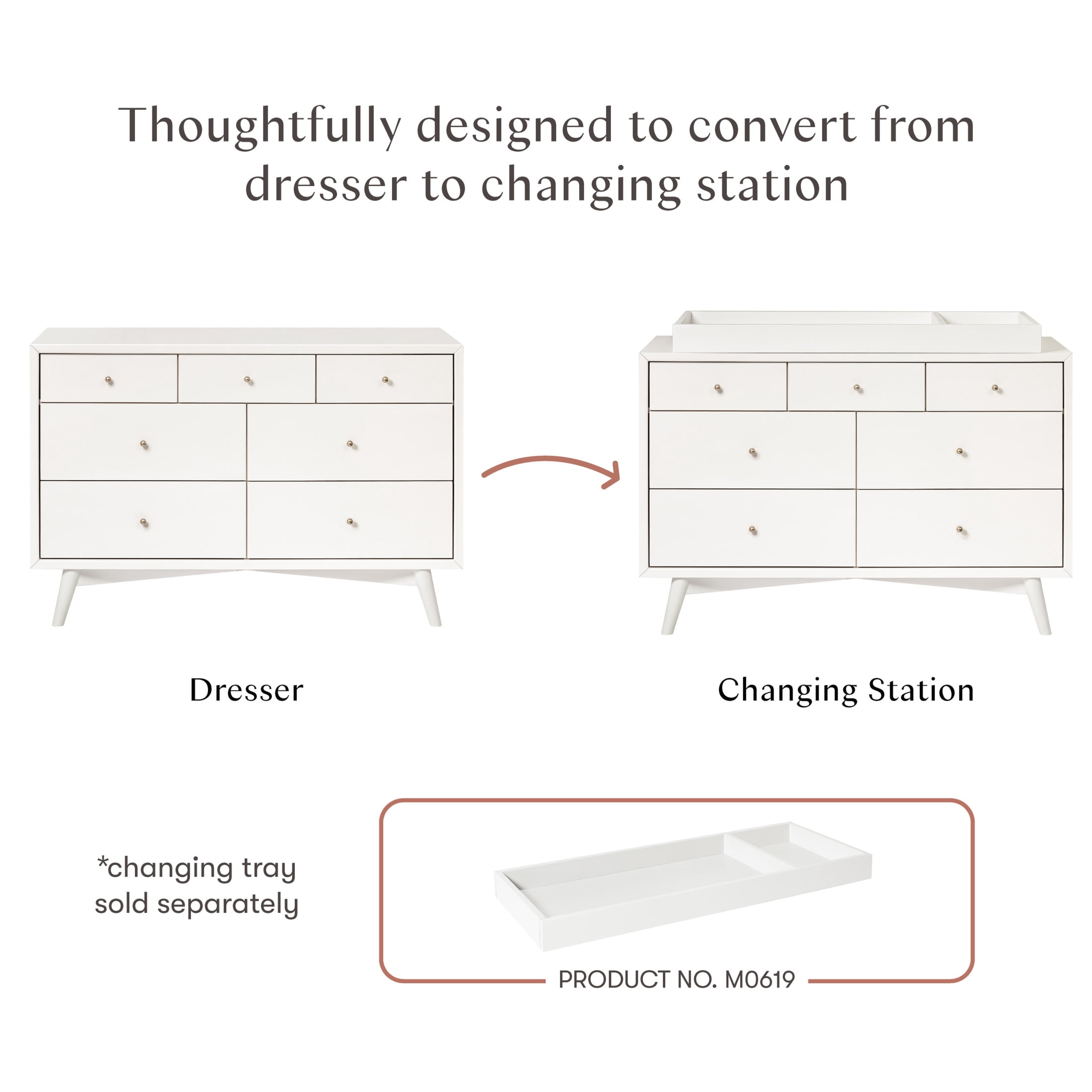 Babyletto Palma 7-Drawer Wide Assembled Dresser (53")