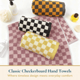 thumbnail image 2 of ComfiTime 100% Cotton Checkered Hand Towels - Soft Checkerboard Bathroom Face Towels, Absorbent & Quick-Drying Guest Towels for Bathroom, Kitchen, Gym, Dorm & Travel, 13x29 in, 2 of 13