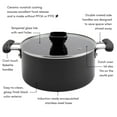 thumbnail image 6 of Denmark Tools for Cooks 7 Piece Ceramic Nonstick Aluminum Nesting Cookware Set Pots Pans, Black, 6 of 13