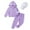 Purple, variant on Tiny Cutey Toddler Girl Boy Hoodie Clothes Set Fall Long Sleeve Solid Baby Sweatsuit Outfits with Cap for 2-3T