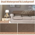 thumbnail image 5 of Easy-Going 100% Waterproof Couch Cover, Oversized sofa, Brown, 5 of 6