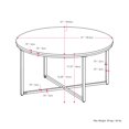thumbnail image 2 of CorLiving Ayla Grey Marbled Indoor Coffee Table with Engineered Wood Top and Black Iron Legs, 2 of 6