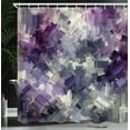 thumbnail image 3 of Ambesonne Purple Shower Curtain, Abstract Crystal Cave Art, 69"Wx70"L, Violet Pale Grey Dimgray, 3 of 4