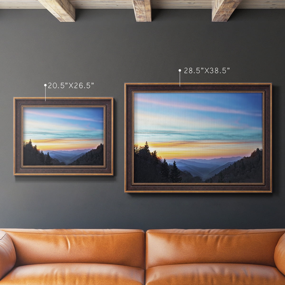 River Valley Sundown Premium Framed Canvas- Ready to Hang
