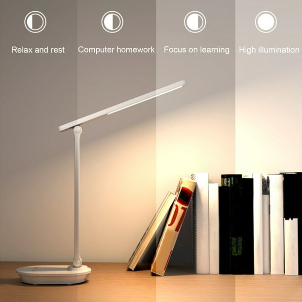 Lampe de Bureau sans fil à Led Tactile Rechargeable Flexible avec Cable  micro-USB Lampe de