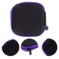 thumbnail image 2 of Estuche de EVA para guardar auriculares en varios colores, portátil, para viaje, con cable USB (morado), 2 of 7