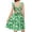 Green Floral, variant on Arshiner Girls Summer Dresses Tie Back A-Line Swing Midi Dress with Pockets