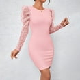 thumbnail image 6 of BangWanChi Work Dresses for Women Dresses for Women Beach Dresses for Women Vacation Fashion Women Summer Casual V-Neck Long Sleeve High Waist Mini Dress, 6 of 9