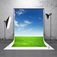 thumbnail image 1 of EREHome Polyester Fabric 5X7ft Grassland Blue Sky Backgrounds Photo Studio Props Photography Backdrops, 1 of 3