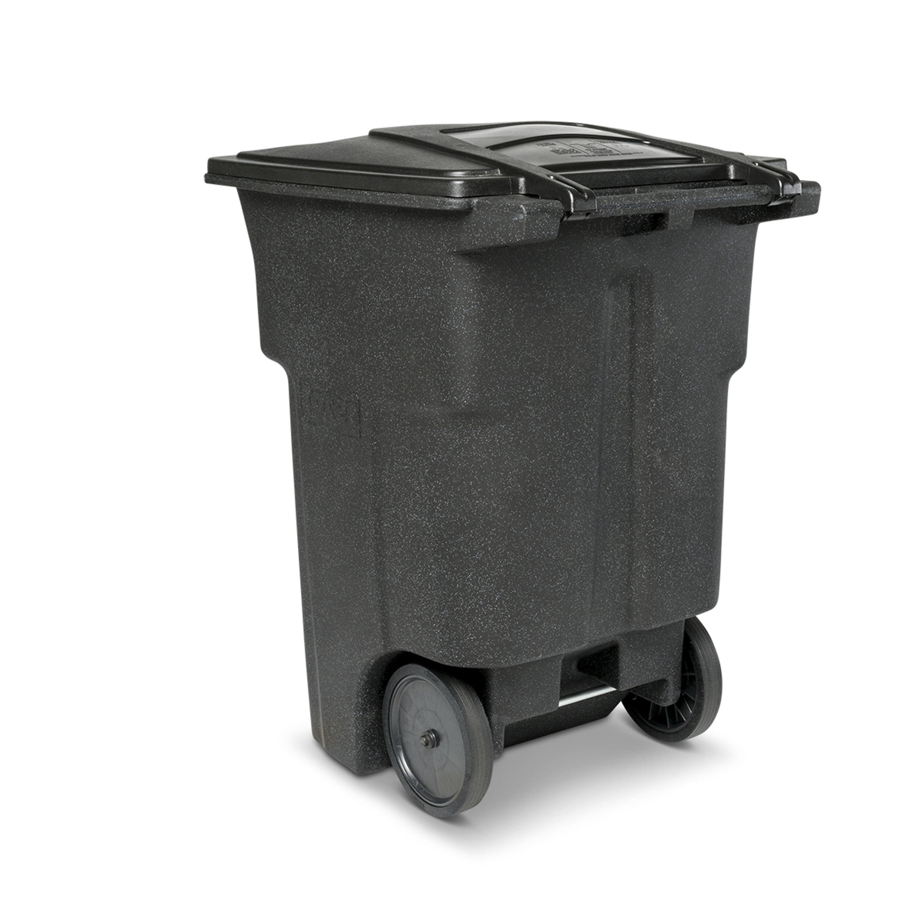 Toter 96 Gal. Trash Can Blackstone with Quiet Wheels and Lid