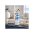 thumbnail image 3 of Sculptural Glass Vase for Living Room Decor - Modern Home Decor Accents with Elegant Stacked Form - Decorative Flower Vase for Room, Bedroom, House, Office, and Table Design - 17", Blue, 3 of 13