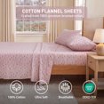 thumbnail image 3 of Regency Heights 100% Cotton Flannel Sheet Set Queen Size, 4-Piece Brushed Flannel Bed Sheets, Cute Snowman Holiday Bedding Set with Deep Pocket Fitted Sheet & Pillowcases, Gift for Christmas, 3 of 8