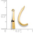 thumbnail image 2 of 14k Polished & Rhodium J-Hoop Earring Jackets XY659, 2 of 2