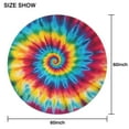thumbnail image 6 of Colorful Tie Dye Mandala Pattern Round Tablecloth 60"x60",Wrinkle Wipeable Table Cloth for Kitchen Dining Room Picnic Patio Party, 6 of 6