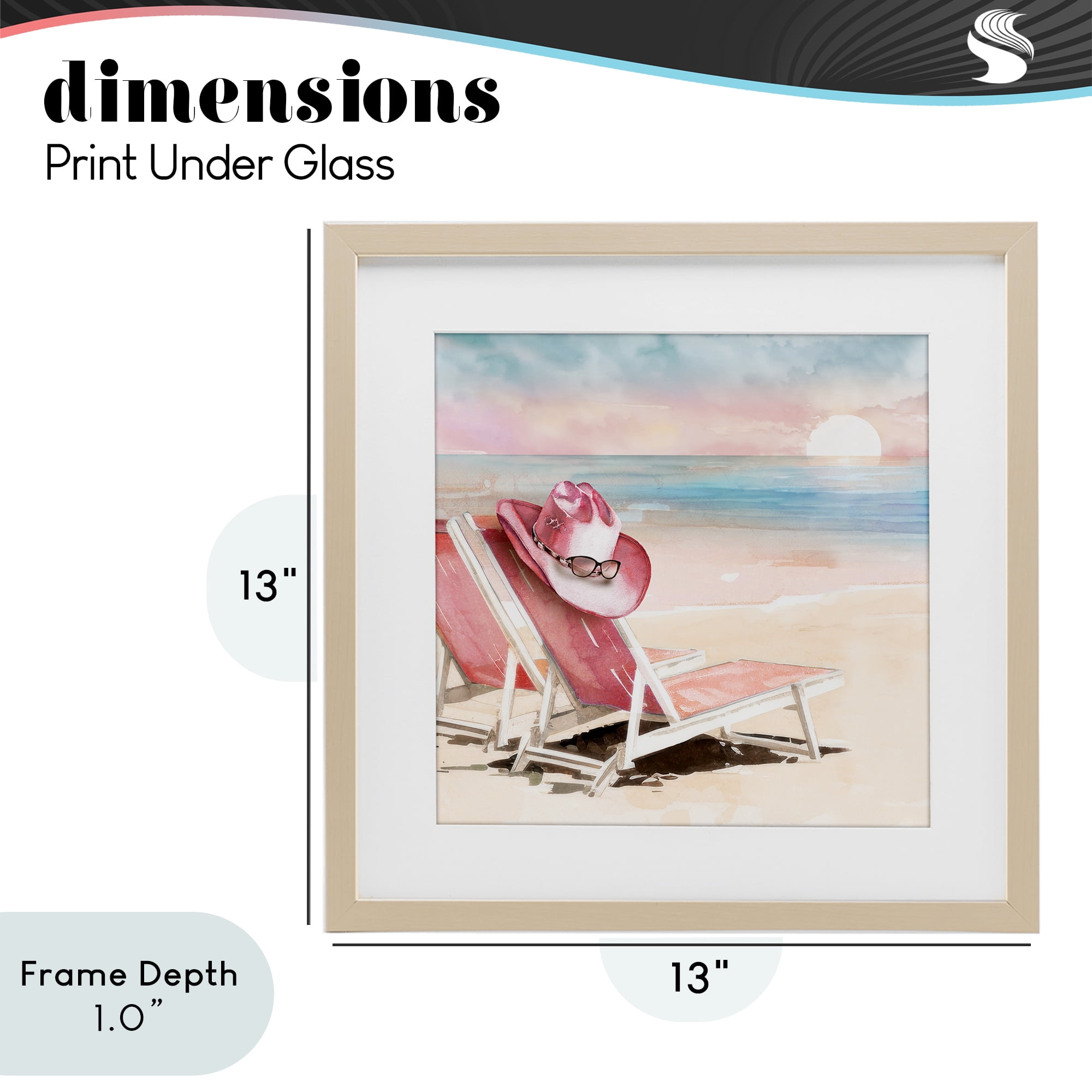 Stupell Industries Blush Pink Beach Chairs Birch Framed Print Under Glass, design by Paul Mathenia