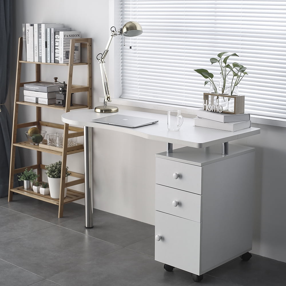 Godecor Salon Nail Manicure Table Work Station Office Desk Wooden White Walmart Com