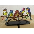 thumbnail image 6 of Desk Decorations Colorful 5 Birds on a Branch Ornaments,Colorful Birds Statue Ornament Tabletop Birds Decoration,Birds Sculpture Decoration Birds Statues Table Home Decor Accessories, 6 of 8