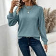 thumbnail image 5 of ByworldtasicNo Boundaries Women's Long Sleeve Tops Mock Turtleneck Ribbed Knit Basic Shirts Workout Undershirts Stretch Tee, 5 of 8