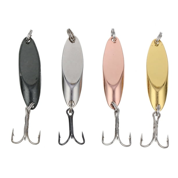 4Pcs Metal Fishing Spoons Lures Durable Spoon Fishing Baits Accessories