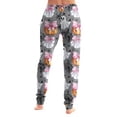 thumbnail image 5 of Women Halloween Pajama Pants Drawstring High Waist Pants Pumpkin Print Wide Leg Soft Lounge Sleep Pajamas Gray,L, 5 of 5