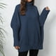 thumbnail image 4 of Suéter de invierno para mujer, suéter de punto de cuello alto de gran tamaño y cálido, suéter de punto con mangas de murciélago sueltas para otoño e invierno, 4 of 6
