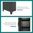 thumbnail image 5 of Space Solutions 53.38 inch High 4 Shelf Storage Locker Cabinet, Welded Metal, Fully Assembled, Vented Door, 3 inch Riser Legs, Black, 5 of 15