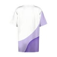 thumbnail image 3 of FRSASU Plus Size Tops for Women Casual V-Neck Solid Plus Large Short Sleeve Top Blouse T-shirt Purple XL, 3 of 5