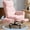 Pink, variant on Big and Tall Office Chair, Teddy Plush Swivel Desk Chair Ergonomic Computer Chairs with Adjustable Armrests, Beige