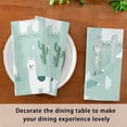 thumbnail image 6 of 20"x20" Satin Dinner Napkin Cute Cartoon Llama Pattern Table Napkins for Wedding Birthday Restaurant Party Tableware Decoration 4 Pack, 6 of 6