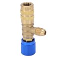 thumbnail image 4 of Refrigerant Charging Valve, Brass Refrigerant Adapter 1/4 To 1/4in Rotating Body  For R22 R410 R134A R404, 4 of 8
