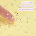 thumbnail image 3 of Paquete de 3600 diamantes acrílicos, confeti de cristales de mesa de boda de 0.12 pulgadas/3 mm, joyas de diamantes acrílicos [Blanco AB], 3 of 6