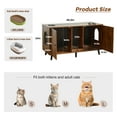 thumbnail image 2 of JanflyHome Cat Litter Box Enclosure, Farmhouse TV Stand Litter Box Cabinet Furniture with Scratching Board,  End Side Table Cat Washroom, Vintage Brown, 2 of 11