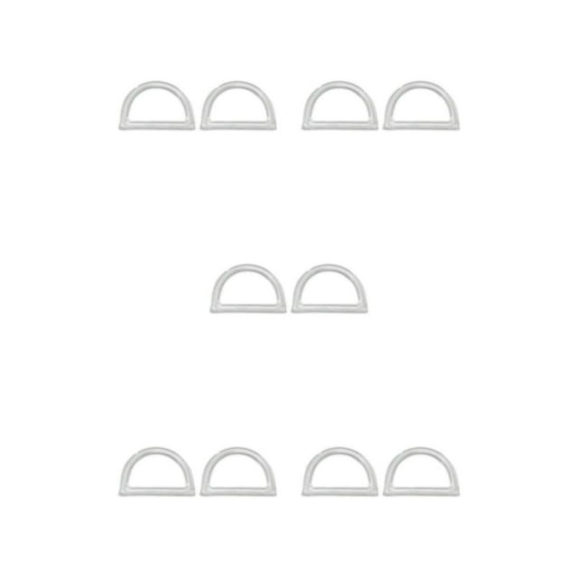 kurtrusly Chic 2Pcs Women Purse Handles Belt Replacement for Tote Purse DIY Handmade clear D shape 5Set