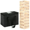 Best Choice Products Giant Wooden Tower Tumbling Block Stacking Game w/ Carrying Bag