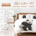 thumbnail image 6 of King 4 Piece Bedding Set Cute Panda on Toilets Soft Breathable Duvet Cover and Pillowcase, Funny Animal Abstract Style Duvet Cover Set Bed Sheets for Bedroom Dormitory Guest Room, 6 of 9