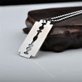 thumbnail image 2 of Women's Necklaces Jewelry for Women Men's Stainless Steel Blade Pendant And Chain Necklace, Silver, 2 of 5