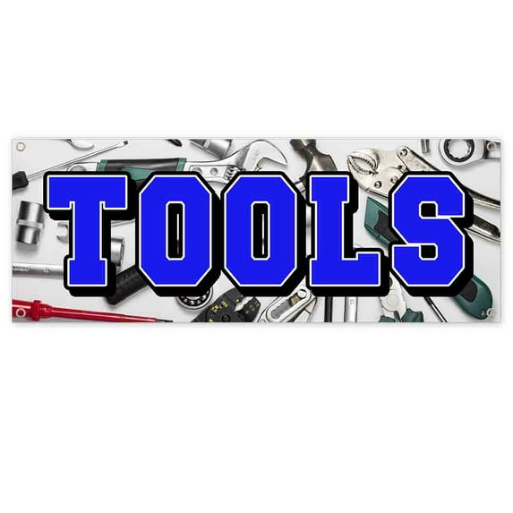 Tools 13 oz Banner | Non-Fabric | Heavy-Duty Vinyl Single-Sided With Metal Grommets