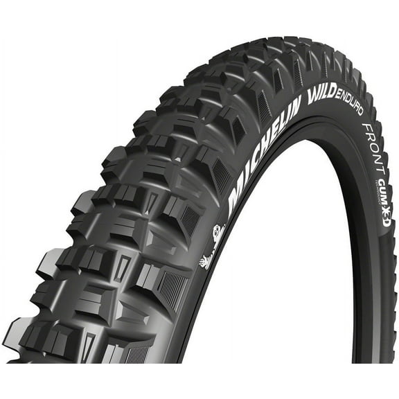 Michelin Wild Enduro Tubeless Ready 27.5 x 2.4 Front Mountain Bike Tire – Gum-X Rubber, E-Bike Compatible, 60 TPI, Folding Bead, Black