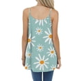 thumbnail image 4 of Camiseta Sin Mangas Para Mujer Sin Mangas Cami Tops Moda Corte Bajo Plisado Correa de Espagueti Camisola Suelta Chaleco Holgado Odeerbi ODB158686, 4 of 6