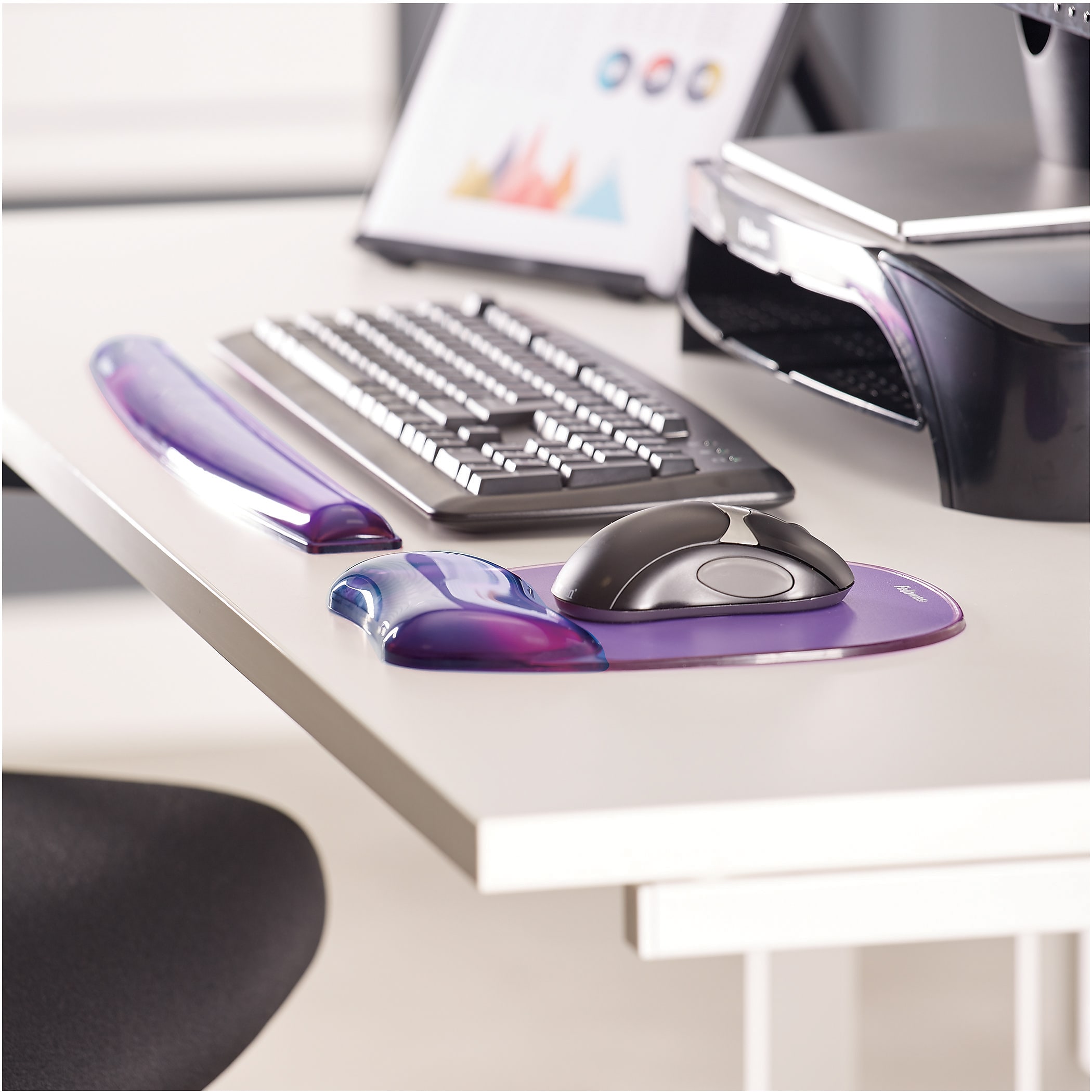 Fellowes 91441 Gel Crystals Mousepad/Wrist Rest - Purple - image 4 of 4